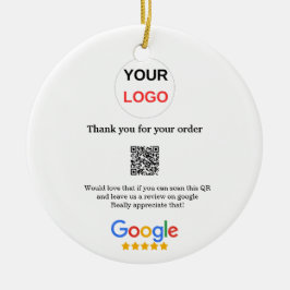 Google review business logo Scan QR review Keramisch Ornament