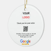 Google review business logo Scan QR review Keramisch Ornament (Links)