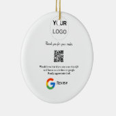 Google review business logo Scan QR review Keramisch Ornament (Rechts)