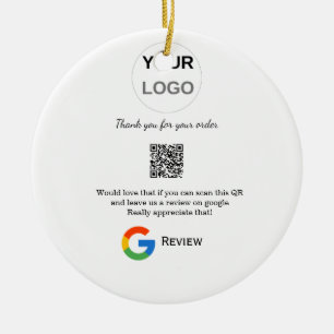 Google review business logo Scan QR review Keramisch Ornament