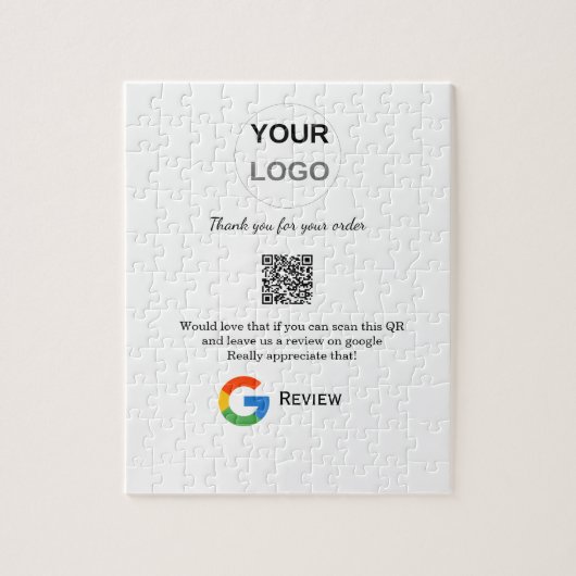 Google review business logo Scan QR review Legpuzzel (Verticaal)