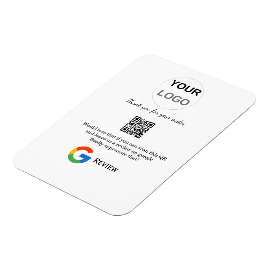 Google review business logo Scan QR review Magneet (Linkerzijde)