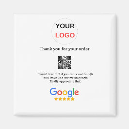 Google review business logo Scan QR review Magneet