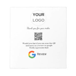 Google review business logo Scan QR review Notitieblok
