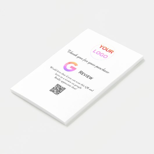 Google review business logo Scan QR review Post-it® Notes (Schuin)