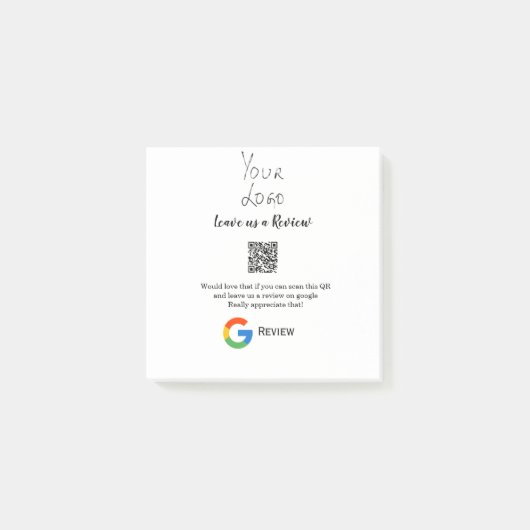 Google review business logo Scan QR review Post-it® Notes (Voorkant)