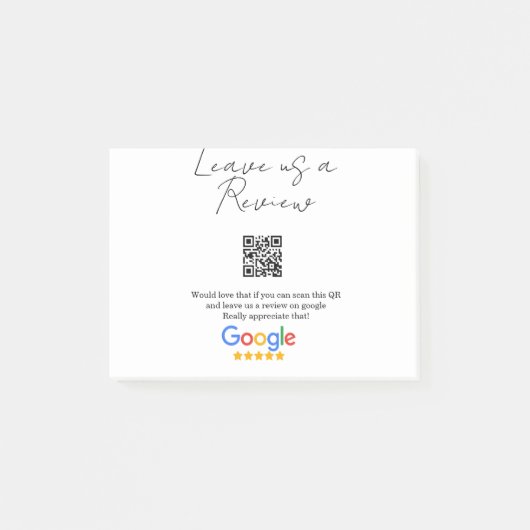 Google review business logo Scan QR review Post-it® Notes (Voorkant)