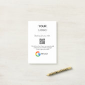 Google review business logo Scan QR review Post-it® Notes (Op bureau)