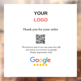 Google review business logo Scan QR review Raamsticker
