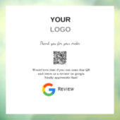 Google review business logo Scan QR review Raamsticker (Vel 3)