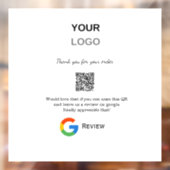 Google review business logo Scan QR review Raamsticker (Vel 2)