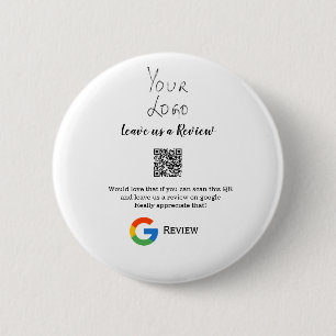 Google review business logo Scan QR review Ronde Button 5,7 Cm