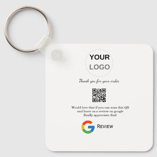 Google review business logo Scan QR review Sleutelhanger (Voorkant)