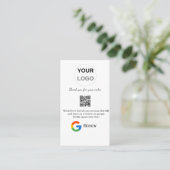 Google review business logo Scan QR review Visitekaartje (Staand voorkant)