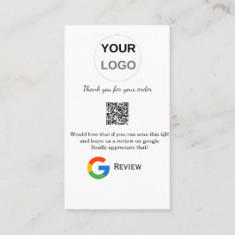 Google review business logo Scan QR review Visitekaartje