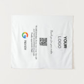 Google review business logo Scan QR review Wandkleed (Voorkant (horizontaal))