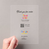 Google review business logo website scan QR code Acryl Uitnodigingen (Insitu (Draagbaar))