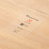 Google review business logo website scan QR code Acryl Uitnodigingen (Laagn)