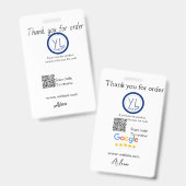Google review business logo website scan QR code Badge (Voor- en achterkant)
