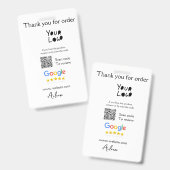 Google review business logo website scan QR-code Badge (Voor- en achterkant)