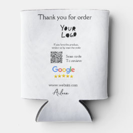 Google review business logo website scan QR-code Blikjeskoeler