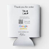 Google review business logo website scan QR-code Blikjeskoeler (Achterkant)