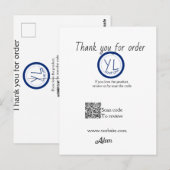 Google review business logo website scan QR code Briefkaart (Voorkant / Achterkant)