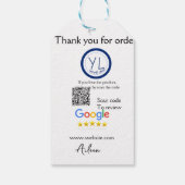 Google review business logo website scan QR code Cadeaulabel (Achterkant)