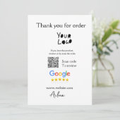 Google review business logo website scan QR-code Feestdagenkaart (Staand voorkant)