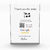 Google review business logo website scan QR-code Fotoblokken (Voorkant)