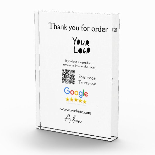 Google review business logo website scan QR-code Fotoblokken (Rechts)