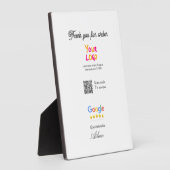 Google review business logo website scan QR code Fotoplaat (Zijkant)