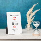 Google review business logo website scan QR code Fotoplaat (Zijkant)