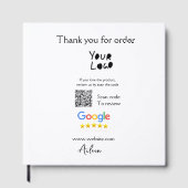 Google review business logo website scan QR-code Gastenboek (Voorkant)