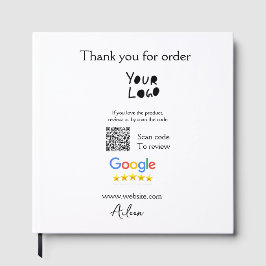 Google review business logo website scan QR-code Gastenboek