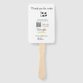 Google review business logo website scan QR-code Handwaaier (Voorkant)