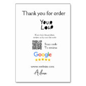 Google review business logo website scan QR-code Kaart (Achterkant)