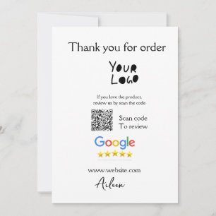 Google review business logo website scan QR-code Kaart