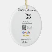 Google review business logo website scan QR-code Keramisch Ornament (Rechts)