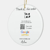Google review business logo website scan QR-code Keramisch Ornament (Links)