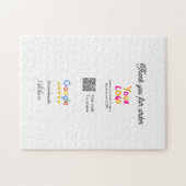 Google review business logo website scan QR code Legpuzzel (Horizontaal)