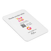Google review business logo website scan QR code Magneet (Rechterzijde)