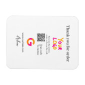 Google review business logo website scan QR code Magneet (Horizontaal)