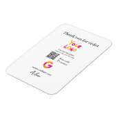 Google review business logo website scan QR code Magneet (Linkerzijde)