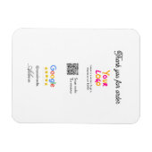 Google review business logo website scan QR code Magneet (Horizontaal)
