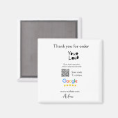 Google review business logo website scan QR-code Magneet (Voorkant / Achterkant)