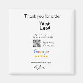 Google review business logo website scan QR-code Magneet (Voorkant)