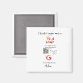 Google review business logo website scan QR code Magneet (Voorkant / Achterkant)