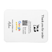 Google review business logo website scan QR-code Magneet (Horizontaal)