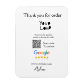 Google review business logo website scan QR-code Magneet (Verticaal)